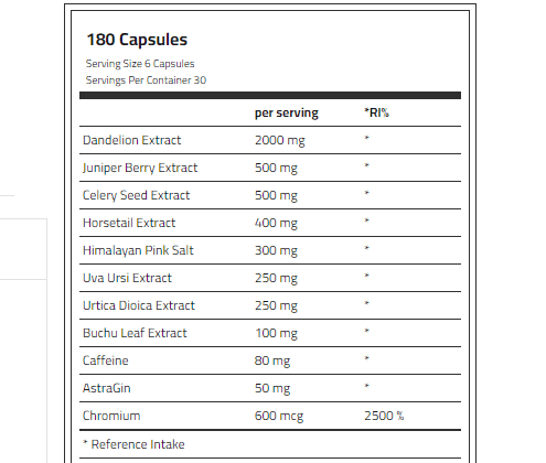 Shed H2O Water Out Complex 180 Capsules 2