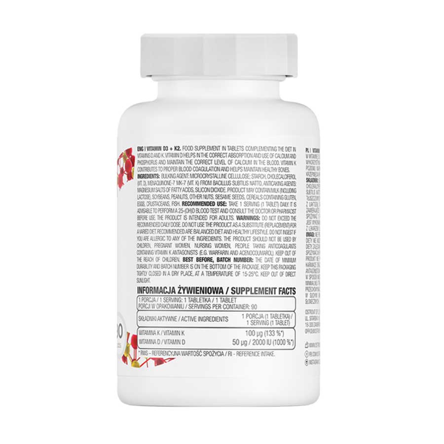 Vitamin D3 2000 IU + K2 90 capsules 2