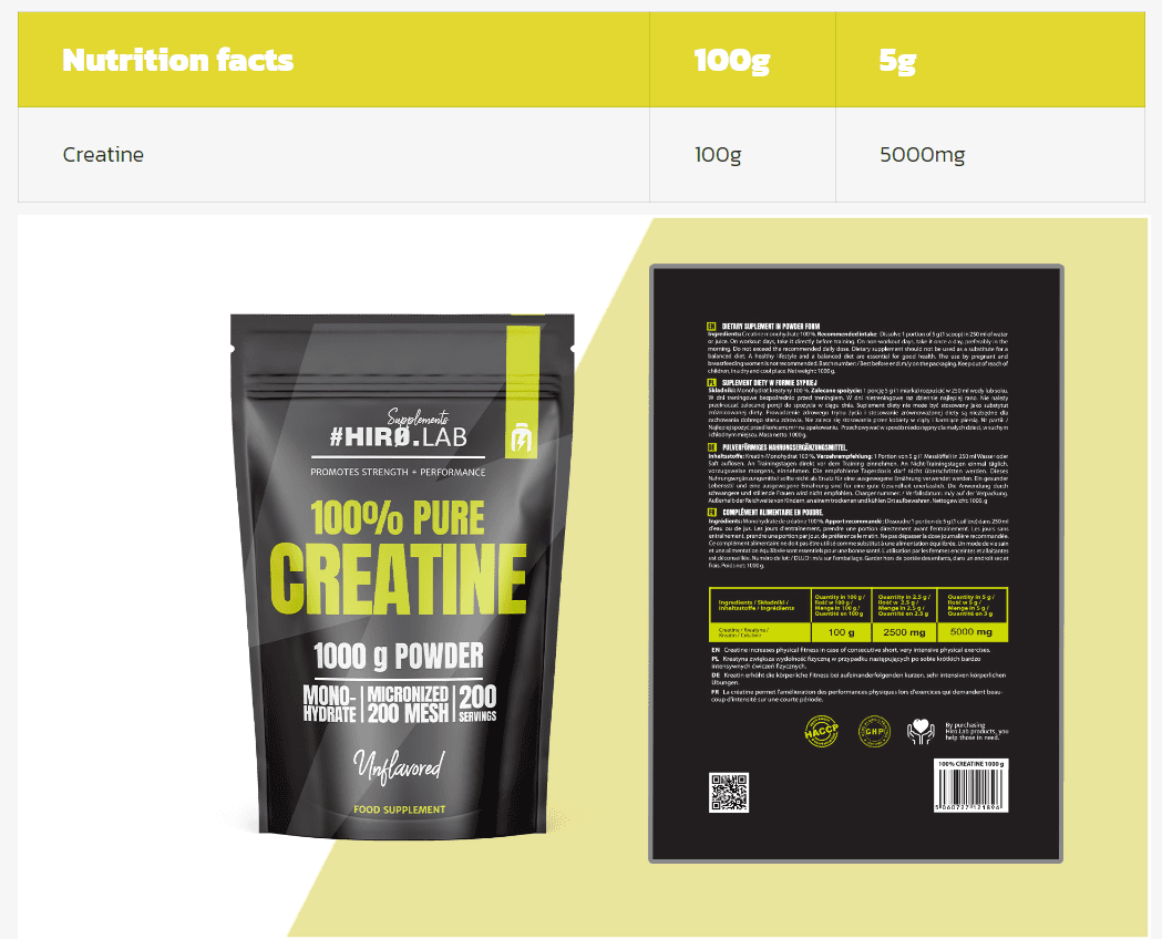 100% Pure Creatine – 1000g 2