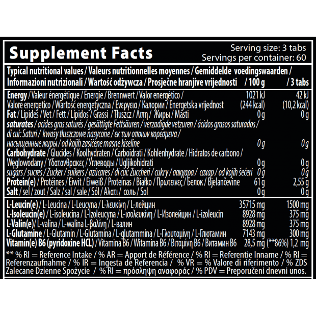 BCAA’S 4:1:1 180 TABS 2