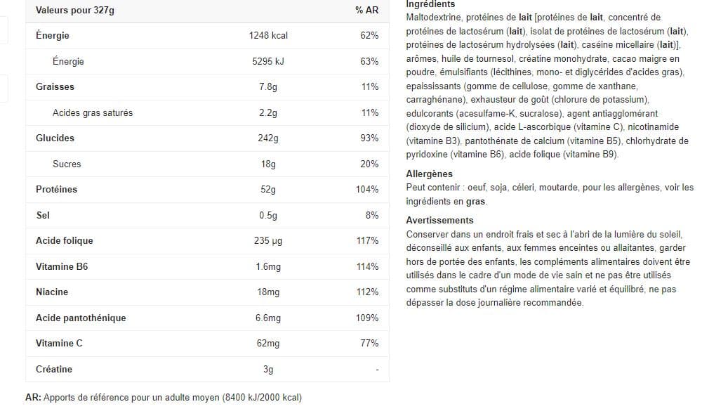 Super Mass Gainer 3KG 2