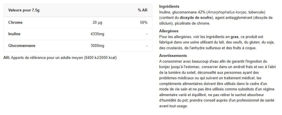 Glucomannan + Chromium 2