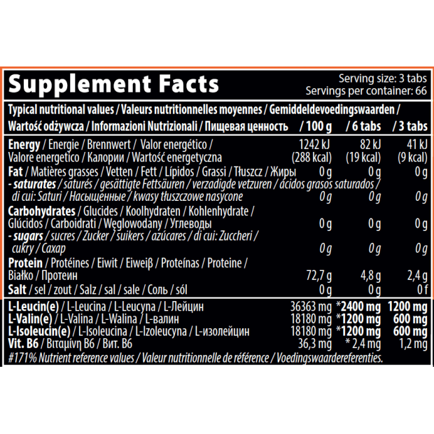 Matrix BCAA 4800-200 Tabs 2