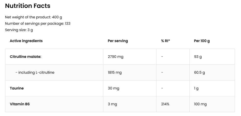 Citrulline 400 g 2