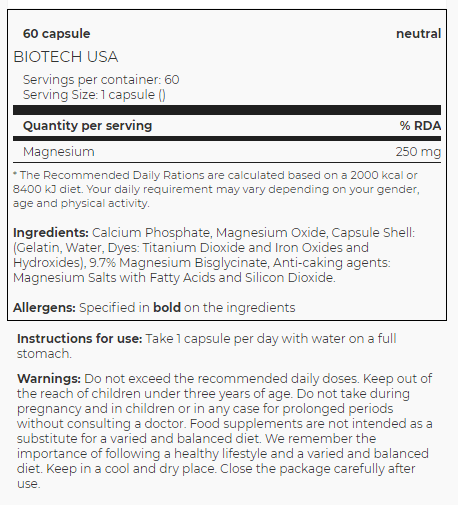 Magnesium + Chelate – 60 gélules 2