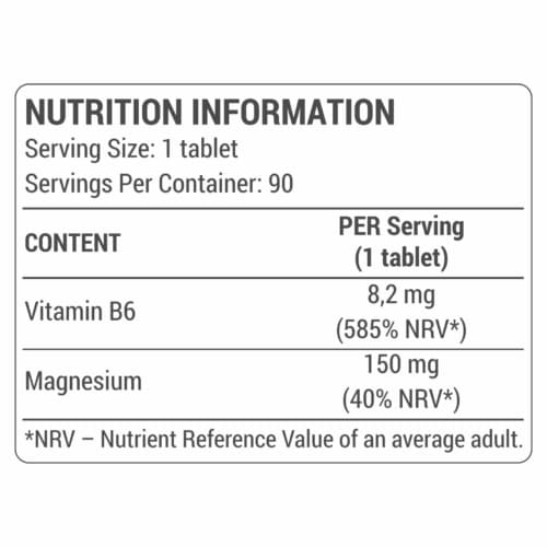 MAGNESIUM+B6 ORGANIC – 90tabs 2