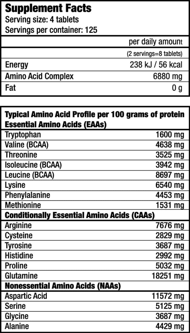 Mega Amino 3200 – 300 tablettes 2