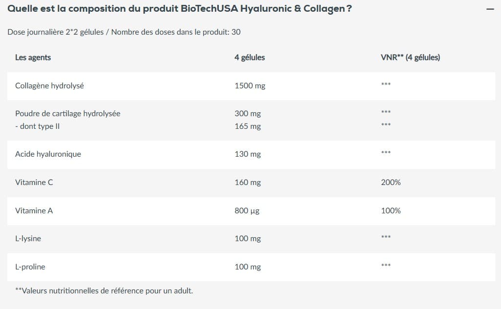Hyaluronic & Collagen – 120 gélules 2