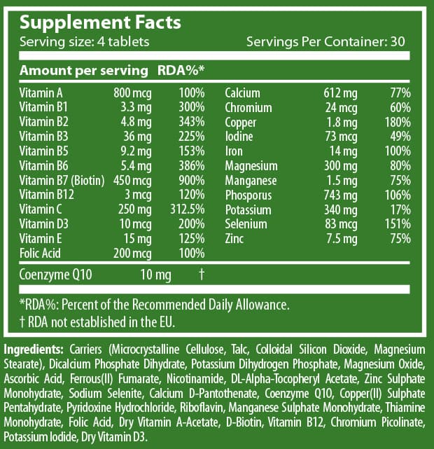 Euro Vitamins 120 Tabs 2