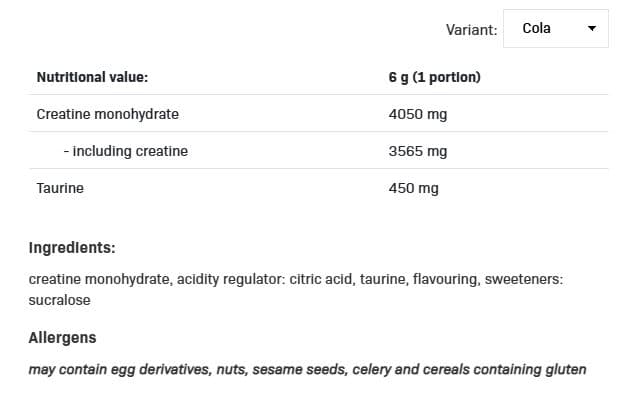 Creatine 250 g 3