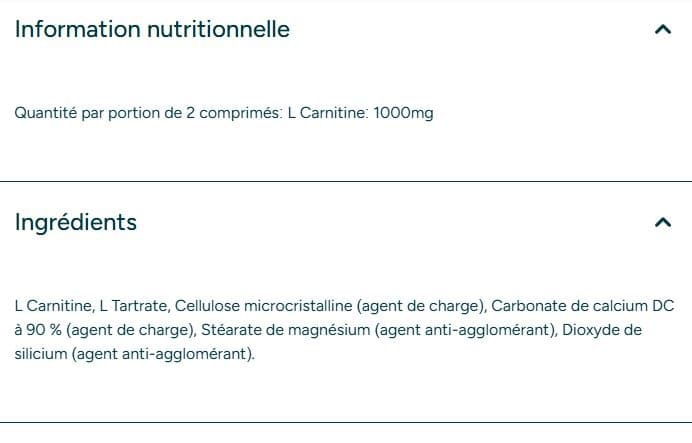 L-Carnitine 180 Tabs 2