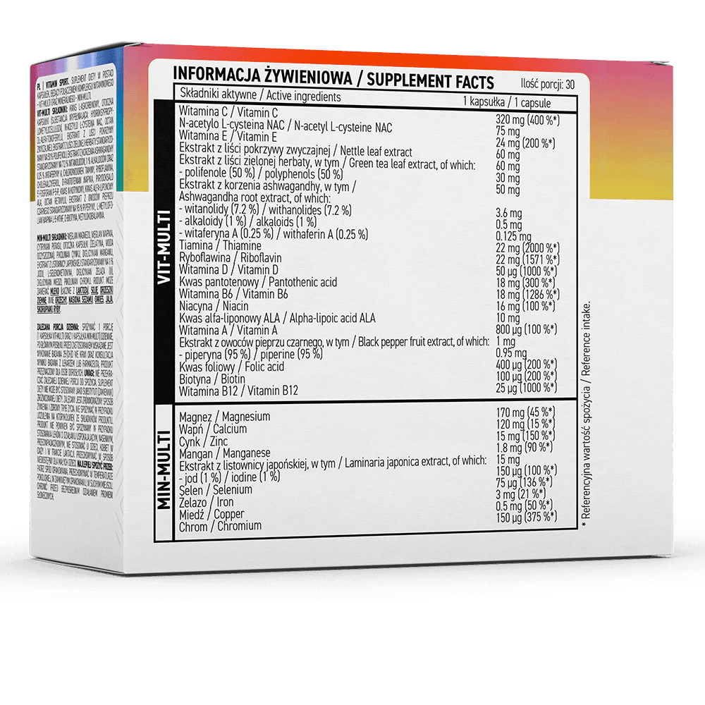 VITA&MINERALS Sport 60 capsules 2