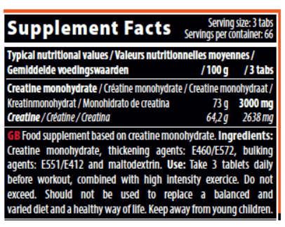 Creatine monohydrate 200 tabs 2