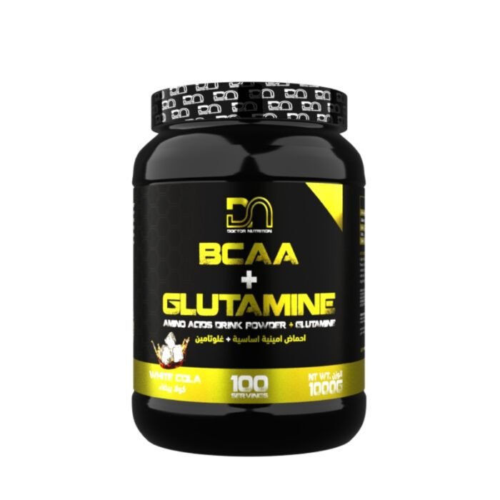 BCAA + Glutamine Cola Blanche – 1 kg – مكمل BCAA + غلوتامين بطعم كولا – Image 1
